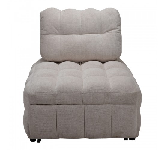 Πολυθρόνα-κρεβάτι Jelica γκρι-μπεζ ύφασμα 88x110x86εκ Υλικό: FOAM - METAL FRAME - METAL LEGS - SPONGE - POLIFIBER FABRIC - PLYWOOD 024-000057