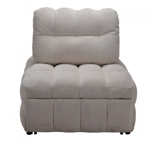 Πολυθρόνα-κρεβάτι Jelica γκρι-μπεζ ύφασμα 88x110x86εκ Υλικό: FOAM - METAL FRAME - METAL LEGS - SPONGE - POLIFIBER FABRIC - PLYWOOD 024-000057