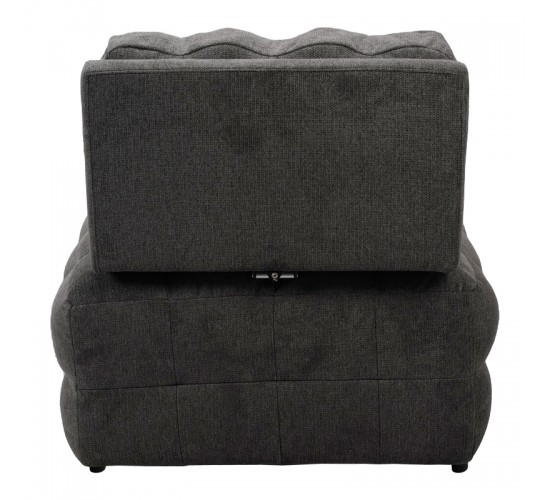 Πολυθρόνα-κρεβάτι Jelica γκρι ύφασμα 88x110x86εκ Υλικό: FOAM - METAL FRAME - METAL LEGS - SPONGE - POLIFIBER FABRIC - PLYWOOD 024-000058