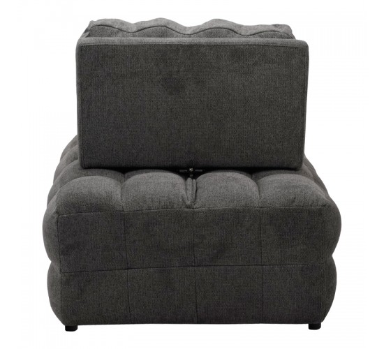 Πολυθρόνα-κρεβάτι Jelica γκρι ύφασμα 88x110x86εκ Υλικό: FOAM - METAL FRAME - METAL LEGS - SPONGE - POLIFIBER FABRIC - PLYWOOD 024-000058