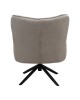 Πολυθρόνα Fremilia περιστρεφόμενη γκρι-μπεζ ύφασμα με μαύρη μεταλλική βάση 75x80x94εκ Υλικό: PLYWOOD BOARD - SONGE - METAL FRAME - FABRIC 024-000059