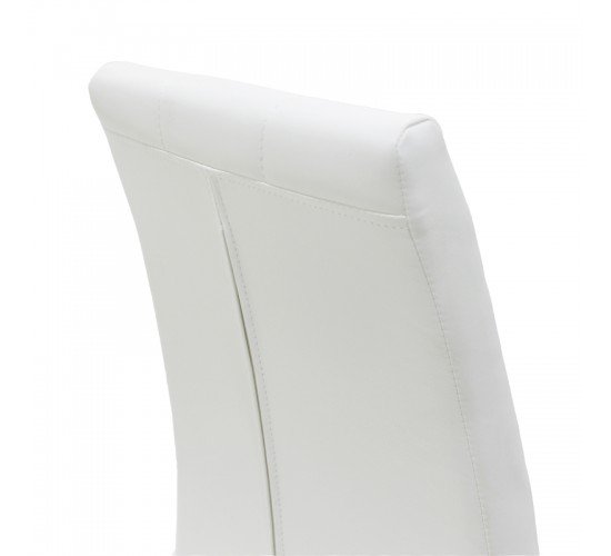 Καρέκλα Darrell PU λευκό-βάση χρωμίου Υλικό: METAL. PU 029-000004