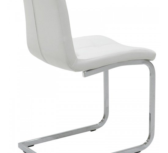 Καρέκλα Darrell PU λευκό-βάση χρωμίου Υλικό: METAL. PU 029-000004