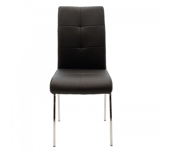 Καρέκλα Ariadne PU μαύρο-πόδι χρωμίου Υλικό: METAL - PU 029-000069