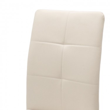 Καρέκλα Ariadne PU λευκό-πόδι χρωμίου Υλικό: METAL - PU 029-000070