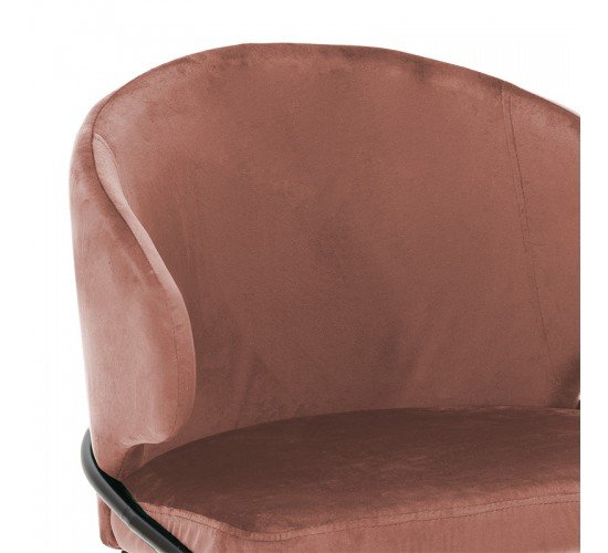 Καρέκλα Nalu βελούδο σάπιο μήλο-μαύρο χρυσό πόδι Υλικό: VELVET - METAL 029-000103