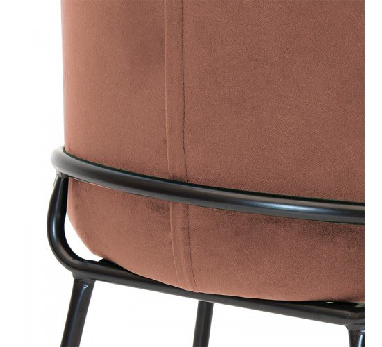 Καρέκλα Nalu βελούδο σάπιο μήλο-μαύρο χρυσό πόδι Υλικό: VELVET - METAL 029-000103