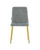 Καρέκλα Amalia βελούδο γκρι-χρυσό πόδι Υλικό: METAL - VELVET 029-000134