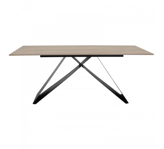 Τραπέζι Sabrina sintered stone sonoma-μαύρο 180x90x75εκ Υλικό: 12mm sintered stone - METAL 029-000143 Τραπέζι Sabrina sintered stone sonoma-μαύρο 180x90x75εκ Υλικό: 12mm sintered stone - METAL 029-000143
