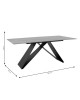 Τραπέζι Sabrina sintered stone sonoma-μαύρο 180x90x75εκ Υλικό: 12mm sintered stone - METAL 029-000143 Τραπέζι Sabrina sintered stone sonoma-μαύρο 180x90x75εκ Υλικό: 12mm sintered stone - METAL 029-000143