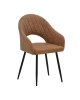 Πολυθρόνα Macie ύφασμα καφέ antique-μαύρο 58x50x85εκ Υλικό: FABRIC - SOLID WOOD 029-000151 Πολυθρόνα Macie ύφασμα καφέ antique-μαύρο 58x50x85εκ Υλικό: FABRIC - SOLID WOOD 029-000151