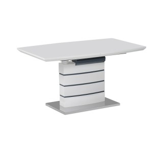 Τραπέζι επεκτεινόμενο Darsile Inart λευκό με γκρι-ανθρακί mdf 140-180x90x76εκ Υλικό: MDF - 3D PAPER 029-000264