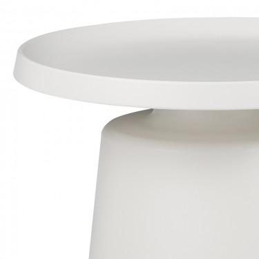 Τραπέζι σαλονιού Ginoze Inart λευκό μέταλλο Φ70x40εκ Υλικό: METAL 029-000272