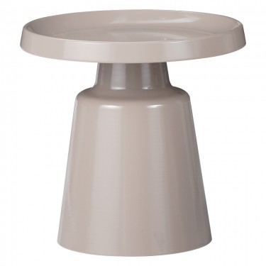 Βοηθητικό τραπέζι Ginoze Inart cappuccino μέταλλο Φ50x50εκ Υλικό: METAL 029-000273