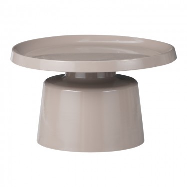 Τραπέζι σαλονιού Ginoze Inart cappuccino μέταλλο Φ70x40εκ Υλικό: METAL 029-000274