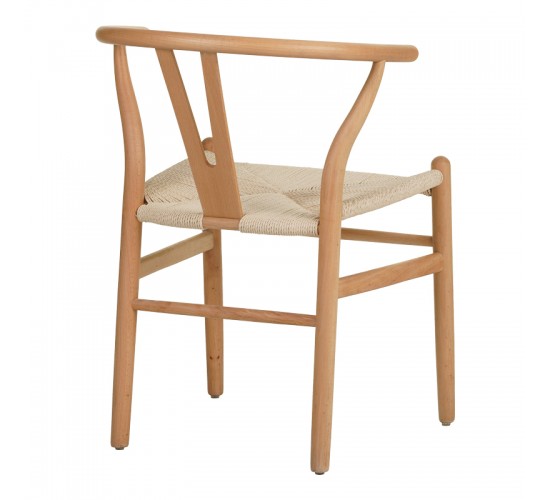 Καρέκλα Wishbone rubberwood-σχοινί σε φυσική απόχρωση 60x51x80εκ Υλικό: RUBERWOOD - ROPE PAPER 029-000285 Καρέκλα Wishbone rubberwood-σχοινί σε φυσική απόχρωση 60x51x80εκ Υλικό: RUBERWOOD - ROPE PAPER 029-000285