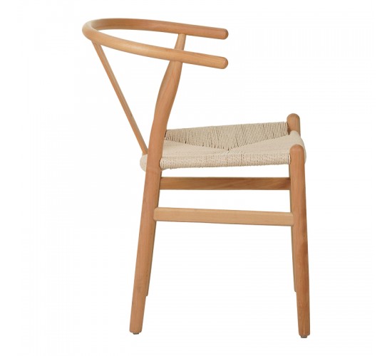 Καρέκλα Wishbone rubberwood-σχοινί σε φυσική απόχρωση 60x51x80εκ Υλικό: RUBERWOOD - ROPE PAPER 029-000285 Καρέκλα Wishbone rubberwood-σχοινί σε φυσική απόχρωση 60x51x80εκ Υλικό: RUBERWOOD - ROPE PAPER 029-000285
