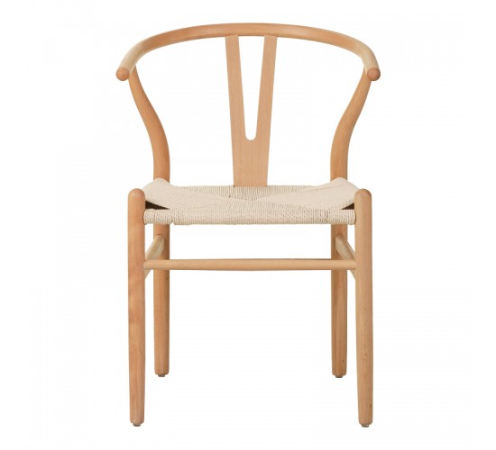 Καρέκλα Wishbone rubberwood-σχοινί σε φυσική απόχρωση 60x51x80εκ Υλικό: RUBERWOOD - ROPE PAPER 029-000285 Καρέκλα Wishbone rubberwood-σχοινί σε φυσική απόχρωση 60x51x80εκ Υλικό: RUBERWOOD - ROPE PAPER 029-000285