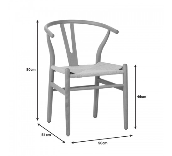 Καρέκλα Wishbone rubberwood-σχοινί σε φυσική απόχρωση 60x51x80εκ Υλικό: RUBERWOOD - ROPE PAPER 029-000285 Καρέκλα Wishbone rubberwood-σχοινί σε φυσική απόχρωση 60x51x80εκ Υλικό: RUBERWOOD - ROPE PAPER 029-000285