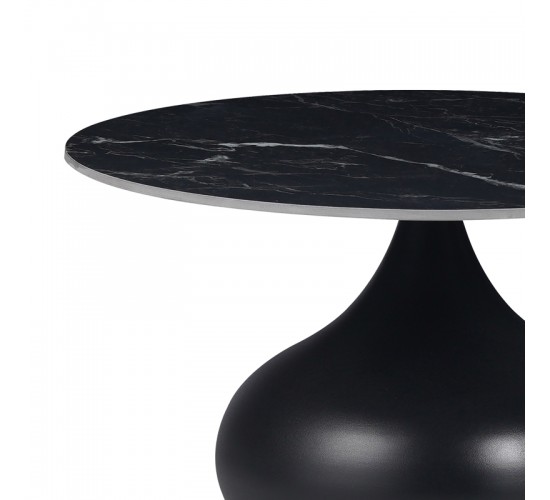 Βοηθητικά τραπέζια Kirkene Inart sintered stone σε απόχρωση μαύρο μαρμάρου με μαύρο μέταλλο 2τεμ Υλικό: METAL 029-000318 Βοηθητικά τραπέζια Kirkene Inart sintered stone σε απόχρωση μαύρο μαρμάρου με μαύρο μέταλλο 2τεμ Υλικό: METAL 029-000318