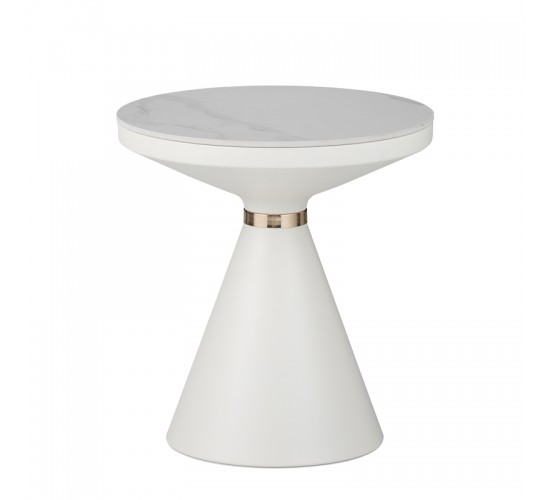 Βοηθητικά τραπέζια Coozlin Inart sintered stone σε απόχρωση λευκό μαρμάρου με λευκό-χρυσό μέταλλο Υλικό: METAL SINTERED STONE 029-000320 Βοηθητικά τραπέζια Coozlin Inart sintered stone σε απόχρωση λευκό μαρμάρου με λευκό-χρυσό μέταλλο Υλικό: METAL SINTERED STONE 029-000320