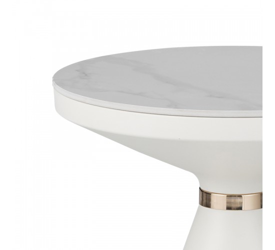 Βοηθητικά τραπέζια Coozlin Inart sintered stone σε απόχρωση λευκό μαρμάρου με λευκό-χρυσό μέταλλο Υλικό: METAL SINTERED STONE 029-000320 Βοηθητικά τραπέζια Coozlin Inart sintered stone σε απόχρωση λευκό μαρμάρου με λευκό-χρυσό μέταλλο Υλικό: METAL SINTERED STONE 029-000320