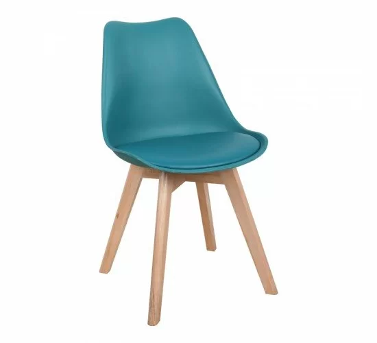 Καρέκλα Gaston PP-PU μπλε απόχρωση- φυσικό πόδι 58x47x85εκ Υλικό: PP - PU - BEECH WOOD 029-000339 Καρέκλα Gaston PP-PU μπλε απόχρωση- φυσικό πόδι 58x47x85εκ Υλικό: PP - PU - BEECH WOOD 029-000339