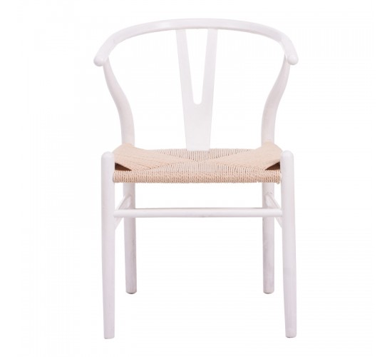 Καρέκλα Wishbone rubberwood-σχοινί σε λευκή απόχρωση 60x51x80εκ Υλικό: RUBERWOOD - ROPE PAPER 029-000343 Καρέκλα Wishbone rubberwood-σχοινί σε λευκή απόχρωση 60x51x80εκ Υλικό: RUBERWOOD - ROPE PAPER 029-000343
