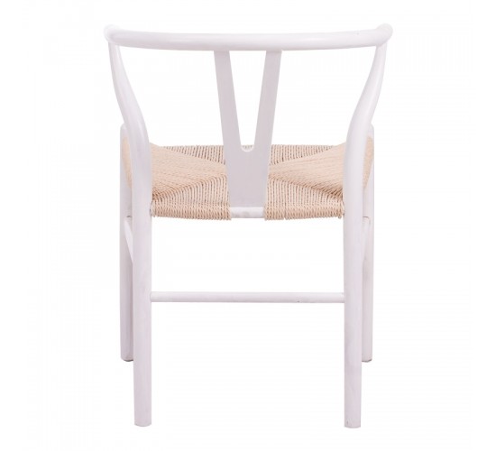 Καρέκλα Wishbone rubberwood-σχοινί σε λευκή απόχρωση 60x51x80εκ Υλικό: RUBERWOOD - ROPE PAPER 029-000343 Καρέκλα Wishbone rubberwood-σχοινί σε λευκή απόχρωση 60x51x80εκ Υλικό: RUBERWOOD - ROPE PAPER 029-000343