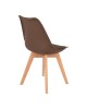 Καρέκλα Gaston PP-PU καφέ απόχρωση- φυσικό πόδι 43x51x75εκ Υλικό: PP - PU - BEECH WOOD legs 029-000345 Καρέκλα Gaston PP-PU καφέ απόχρωση- φυσικό πόδι 43x51x75εκ Υλικό: PP - PU - BEECH WOOD legs 029-000345