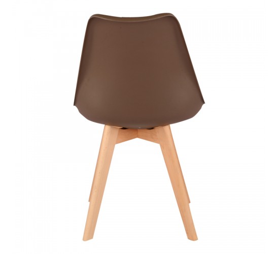 Καρέκλα Gaston PP-PU καφέ απόχρωση- φυσικό πόδι 43x51x75εκ Υλικό: PP - PU - BEECH WOOD legs 029-000345 Καρέκλα Gaston PP-PU καφέ απόχρωση- φυσικό πόδι 43x51x75εκ Υλικό: PP - PU - BEECH WOOD legs 029-000345