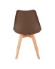 Καρέκλα Gaston PP-PU καφέ απόχρωση- φυσικό πόδι 43x51x75εκ Υλικό: PP - PU - BEECH WOOD legs 029-000345 Καρέκλα Gaston PP-PU καφέ απόχρωση- φυσικό πόδι 43x51x75εκ Υλικό: PP - PU - BEECH WOOD legs 029-000345