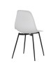 Καρέκλα Ballen pp λευκό με μαύρα μεταλλικά πόδια 41.5x53x84.5εκ Υλικό: PP & METAL LEGS 029-000346