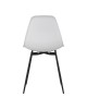 Καρέκλα Ballen pp λευκό με μαύρα μεταλλικά πόδια 41.5x53x84.5εκ Υλικό: PP & METAL LEGS 029-000346