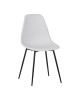 Καρέκλα Ballen pp λευκό με μαύρα μεταλλικά πόδια 41.5x53x84.5εκ Υλικό: PP & METAL LEGS 029-000346