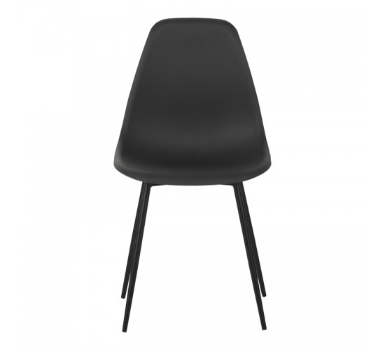 Καρέκλα Ballen pp μαύρο με μαύρα μεταλλικά πόδια 41.5x53x84.5εκ Υλικό: PP & METAL LEGS 029-000347