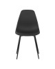 Καρέκλα Ballen pp μαύρο με μαύρα μεταλλικά πόδια 41.5x53x84.5εκ Υλικό: PP & METAL LEGS 029-000347