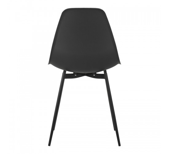 Καρέκλα Ballen pp μαύρο με μαύρα μεταλλικά πόδια 41.5x53x84.5εκ Υλικό: PP & METAL LEGS 029-000347
