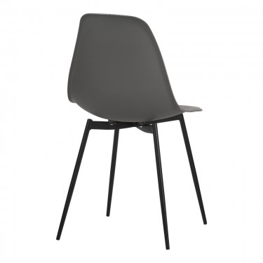 Καρέκλα Ballen pp ανθρακί με μαύρα μεταλλικά πόδια 41.5x53x84.5εκ Υλικό: PP & METAL LEGS 029-000348