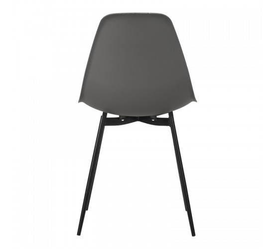 Καρέκλα Ballen pp μαύρο με ανθρακί μεταλλικά πόδια 41.5x53x84.5εκ Υλικό: PP & METAL LEGS 029-000348