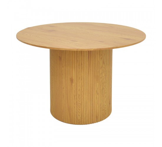 Τραπέζι Karulo mdf σε sonoma απόχρωση Φ120x76εκ Υλικό: MDF covered paper 029-000355