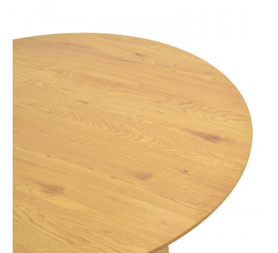 Τραπέζι Karulo mdf σε sonoma απόχρωση Φ120x76εκ Υλικό: MDF covered paper 029-000355