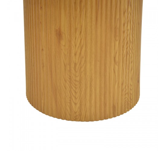 Τραπέζι Karulo mdf σε sonoma απόχρωση Φ120x76εκ Υλικό: MDF covered paper 029-000355