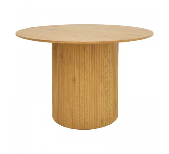 Τραπέζι Karulo mdf σε sonoma απόχρωση Φ120x76εκ Υλικό: MDF covered paper 029-000355