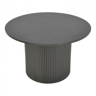 Τραπέζι Karulo mdf σε μαύρη απόχρωση Φ120x76εκ Υλικό: MDF covered paper 029-000356