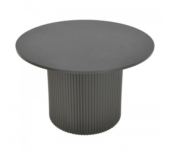 Τραπέζι Karulo mdf σε μαύρη απόχρωση Φ120x76εκ Υλικό: MDF covered paper 029-000356