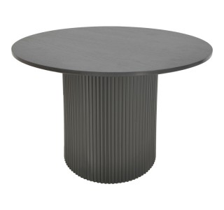 Τραπέζι Karulo mdf σε μαύρη απόχρωση Φ120x76εκ Υλικό: MDF covered paper 029-000356