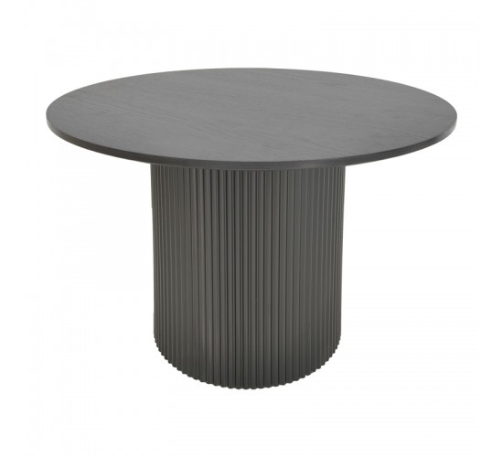 Τραπέζι Karulo mdf σε μαύρη απόχρωση Φ120x76εκ Υλικό: MDF covered paper 029-000356