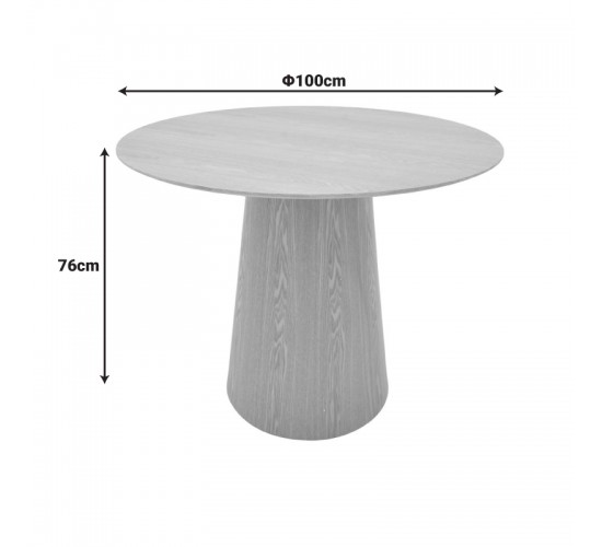 Tραπέζι Donda mdf καρυδί Φ100x76εκ Υλικό: MDF covered paper 029-000369