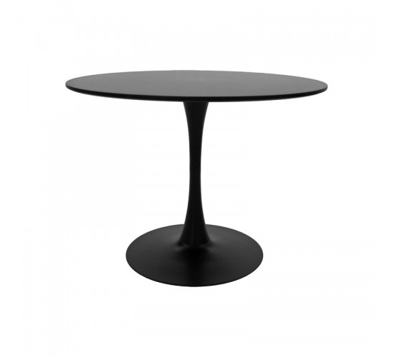 Tραπέζι Balou mdf σε μαύρη απόχρωση Φ80x76εκ Υλικό: MDF covered paper 029-000371